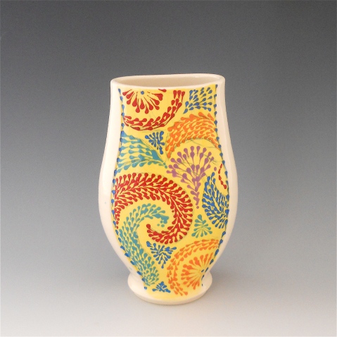 Yellow Oval Vase, beginnings of a new design